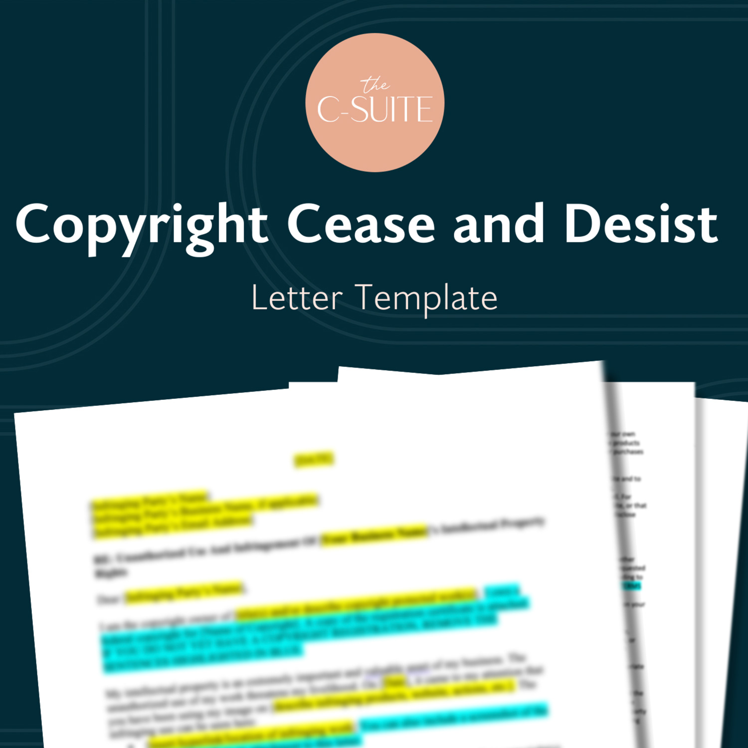 Copyright Cease and Desist Letter Template